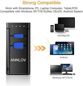 img 1 attached to 📱 ANNLOV Bluetooth Barcode Scanner - Wireless & 2.4GHz Wireless & Wired Connection - Portable 1D Barcode Reader for Windows, Mac, Android, iOS Phones, Tablets, and Computers