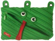 🐸 frog zipit animals pencil case, 3-ring logo