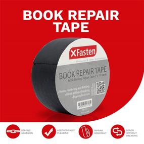 img 3 attached to XFasten Archive-Safe Black Book Binding Repair Tape, 📚 2-Inch x 15-Yard, Cloth Library Book Hinging Tape - Acid-Free