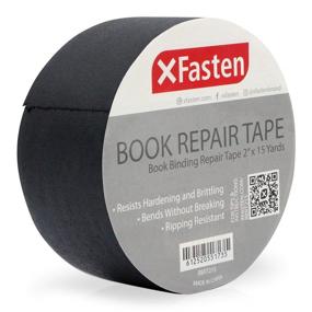 img 4 attached to XFasten Archive-Safe Black Book Binding Repair Tape, 📚 2-Inch x 15-Yard, Cloth Library Book Hinging Tape - Acid-Free