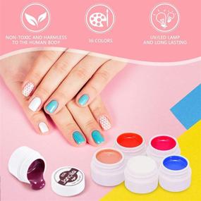 img 4 attached to 💅 Janolia 36 Colors Gel Nail Polish & Ultimate UV Nail Glue Kit: Professional Soak Off Gel & Brush - Perfect for Home and Nail Salon