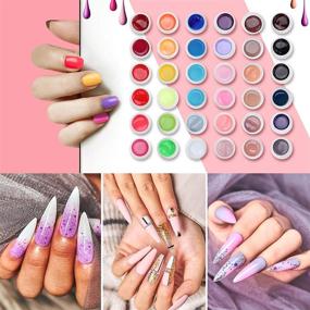 img 3 attached to 💅 Janolia 36 Colors Gel Nail Polish & Ultimate UV Nail Glue Kit: Professional Soak Off Gel & Brush - Perfect for Home and Nail Salon