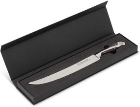 img 2 attached to High-Quality 10-Inch Hammer Stahl Scimitar Meat Knife - X50CrMoV15 German High Carbon Steel Blade with Quad-Tang Pakkawood Handle - Butcher's Breaking Cimitar Knife