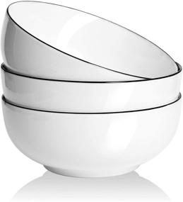 img 4 attached to 60 Stackable Porcelain Serving Salad 3 Pack