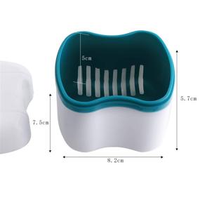 img 3 attached to 🦷 Емкость для зубного протеза: корзинка для ванны для зубных протезов, ящик для очистки ванни, кубок для замачивания зубных протезов, держатель для фиксаторов (В)