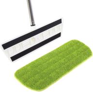 🧹 versatile kitchen + home hardwood floor flat mop with 17” washable reusable microfiber pads – ideal for wet or dry cleaning on any surface logo