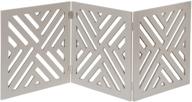 🏡 home district freestanding pet gate - wood 3-panel & 4-panel folding dog gate – decorative tri-fold/quad-fold fence stair barrier for doorways logo