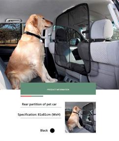 img 3 attached to 🐾 Pet Car Barrier Seat Screen - Carrier & Travel Accessories, Front Seat Barriers for Cars, Trucks, and SUVs - Car Shield to Safely Transport Dogs