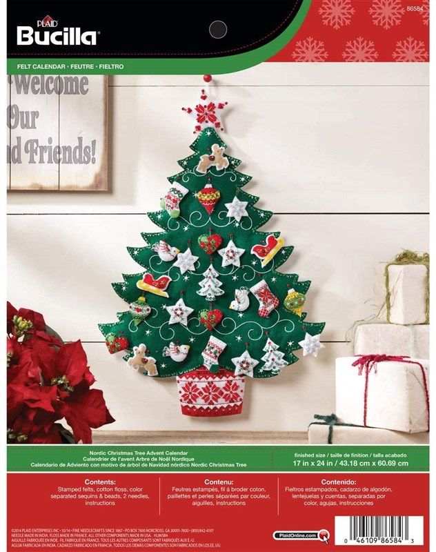 bucilla applique calendar 24 inch 86584 로고