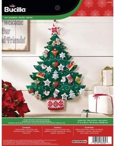 img 4 attached to 🎄 Bucilla Nordic Tree Felt Applique Advent Calendar Kit - 17 by 24-Inch
