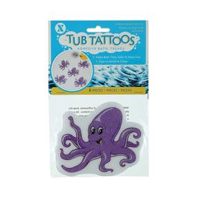 img 1 attached to 🐙 SlipX Solutions Adhesive Bath Treads: Octopus Tub Tattoos for Non-Slip Traction in Kid-Friendly Bathrooms (5 Pieces)