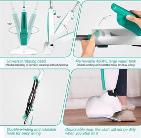 img 3 attached to 🧹 Versatile Steam Mop for Effective Cleaning on Hardwood, Tile, Grout & More – Lightweight Machine with 3 Steam Levels