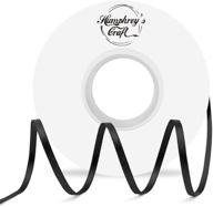 🎀 humphrey's craft 1/8 inch black double faced satin ribbon - 50 yards: versatile colors for crafts, gift wrapping, diy bows, sewing, and invitations logo