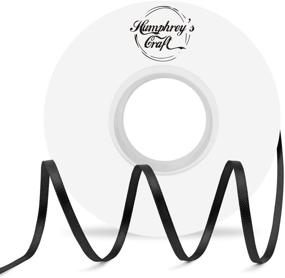 img 4 attached to 🎀 Humphrey's Craft 1/8 Inch Black Double Faced Satin Ribbon - 50 Yards: Versatile Colors for Crafts, Gift Wrapping, DIY Bows, Sewing, and Invitations