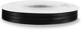 img 2 attached to 🎀 Humphrey's Craft 1/8 Inch Black Double Faced Satin Ribbon - 50 Yards: Versatile Colors for Crafts, Gift Wrapping, DIY Bows, Sewing, and Invitations