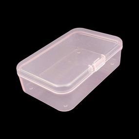 img 3 attached to 📦 12-Piece Mini Rectangular Plastic Boxes: Empty Storage Organizer Containers with Hinged Lids for Small Items and Craft Projects (Pink, 3.3 x 2.2 x 1 inch)