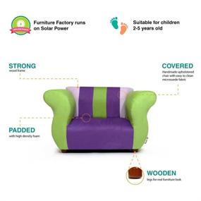 img 1 attached to 🪑 Colorful KEET Fancy Kid's Chair in Purple/Green: Perfect and Stylish Seating for Children