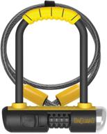 🔒 yellow onguard bulldog mini combo lock with 4' x10mm cable - size: one logo