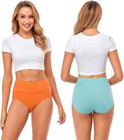 img 3 attached to Comfortable and Breathable Cotton High Waisted Full Coverage Briefs for Women - Plus Size & Regular Size