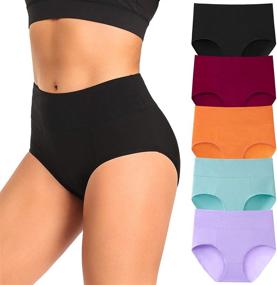 img 4 attached to Comfortable and Breathable Cotton High Waisted Full Coverage Briefs for Women - Plus Size & Regular Size