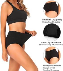 img 1 attached to Comfortable and Breathable Cotton High Waisted Full Coverage Briefs for Women - Plus Size & Regular Size