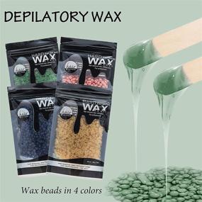 img 3 attached to Waxing Kit for Women Hair Removal - Home Waxing Kit with 14 OZ Hard Wax Beans, Wax Warmer Pot, 10 Applicator Sticks - Ideal for Bikini, Brazilian, Body, Armpits, Chest, Legs, Eyebrow (White)