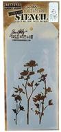 stampers anonymous ths-035 tim holtz layered wildflower stencil: vibrant floral designs in 4.125 x 8.5 inches logo