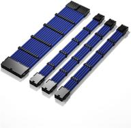 набор кабелей blue arenel сливы pc psu, провод 18awg 24pin atx / 8 (4+4) pin eps / 8 (6+2) pin pci-e для питания с комплектом расчесок для материнской платы cpu gpu, 30cm логотип