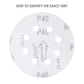 img 1 attached to 🔳 Versatile 5 Inch 8 Hole Sanding Assorted Sandpaper: Superior Quality and Grit Variation for Optimal Surface Finishing
