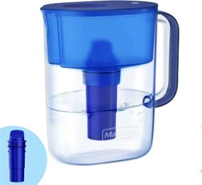 img 4 attached to Maxblue 10-Cup NSF Certified Water Filter Pitcher MB-PT-06B with 💧 1 Filter, Reduces Lead, Fluoride, Chlorine and More, BPA Free, Blue