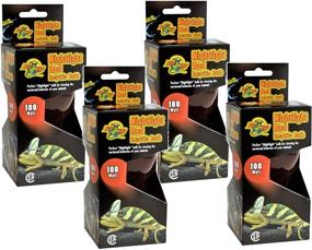 img 1 attached to 🐍 Enhance Reptile Habitats with Zoo Med Nightlight Red Bulb Pack - 100 Watts (4 Pack)