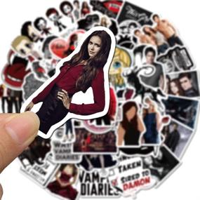 img 1 attached to 🧛 Set of 100 Vampire Diaries Drama Stickers - Merchandise for Computers and Laptops
