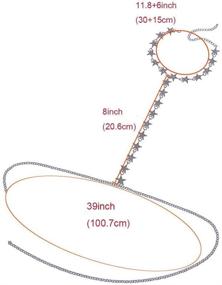 img 1 attached to 👙 Elegant Luxury Harness Bikini: Simple Choker Star Bralette and Silver Body Chains for Women Beach Accessories