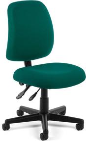 img 1 attached to 🪑 OFM Teal Posture Series Armless Mid Back Task Chair - Stain Resistant Fabric Swivel Chair