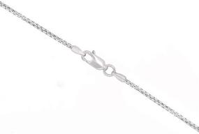 img 3 attached to Authentic NYC Sterling Italian 1.5mm Round Box Chain: Unisex Solid Silver Necklace