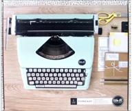 we r memory keepers mint typecast retro typewriter logo