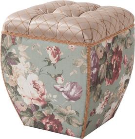 img 3 attached to 🌿 Stylish Green Floral Ottoman by Jennifer Taylor Home Jan - Traditional Decorative Piece for Elegant Décor