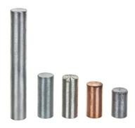 cylindrical aluminum metal rods - varying lengths and diameters logo