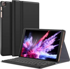 img 4 attached to CHESONA Galaxy Tab A 10.1 2019 Keyboard Case - Detachable Wireless Keyboard with Folio Stand - PU Leather Cover for Samsung Galaxy Tab A 10.1 Inch SM-T510 SM-T515 2019