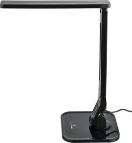 img 4 attached to 💡 Ambertronix LED Desk Table Lamp with USB Port, 5-Level Brightness, 4 Color Modes, Soft Touch Control Panel, 1-Hour Auto Timer Off, Ideal for Home, Office, College Dorm (Black)