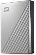 💽 high-capacity wd 5tb my passport ultra for mac silver portable external hard drive with usb-c and usb 3.1 compatibility logo