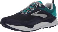 👟 brooks men's navy grass cascadia athletic shoes for men логотип