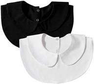 stylish and practical: joyci 2 pack detachable collar blouse for trendy girls' clothing logo