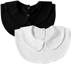 img 1 attached to Stylish and Practical: Joyci 2 Pack Detachable Collar Blouse for Trendy Girls' Clothing