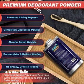 img 3 attached to 🧴 Stanky's Grooming Deodorant Body Powder for Men, 6 oz, Unscented Natural Formula, Talc-Free Ball Powder, Fall Sweat Stopper Superior to Fresh Balls, The Ultimate Choice for Men