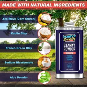 img 2 attached to 🧴 Stanky's Grooming Deodorant Body Powder for Men, 6 oz, Unscented Natural Formula, Talc-Free Ball Powder, Fall Sweat Stopper Superior to Fresh Balls, The Ultimate Choice for Men