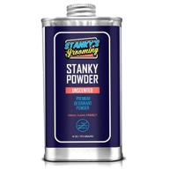 🧴 stanky's grooming deodorant body powder for men, 6 oz, unscented natural formula, talc-free ball powder, fall sweat stopper superior to fresh balls, the ultimate choice for men logo