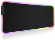 🖱️ коврик для игры carrvas rgb: большой размер 31.5" x 12" со 12 режимами светодиодной подсветки - высококачественный микрофибровый текстиль, противоскользящая резиновая основа. логотип