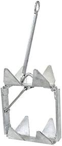img 1 attached to ⚓ Smart Marine Folding Square Anchor - 13, 19, or 25 lb Options, Slide Cube Box, Galvanized Boat Anchor