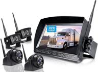 📷 ultimate wireless backup camera system kit by zeroxclub: 1080p dvr quad split monitor, ip69 waterproof wireless rear view camera for rv/truck/trailer/bus/pickup/van - stable signal guaranteed (w904) logo